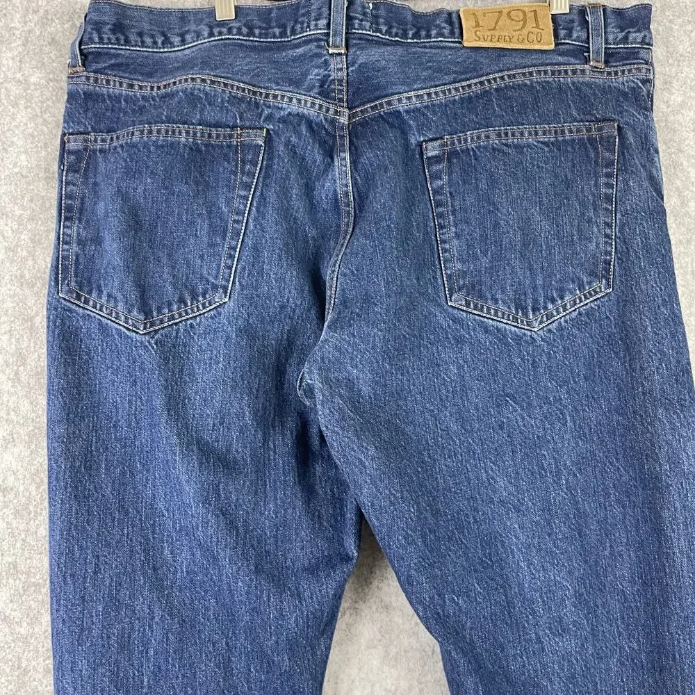 1791 Supply Co Selvedge Jeans Mens 38x29 Classic Leg Dark Wash Button Fly USA*